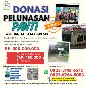 Investasi Akhirat Donasi Pelunasan Panti Asuhan Al-Fajar Gresik