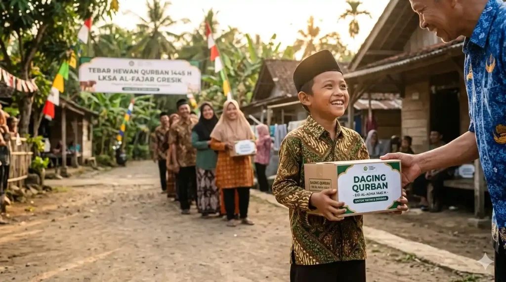 Qurban Yatim Dhuafa Gresik Bersama Al-Fajar