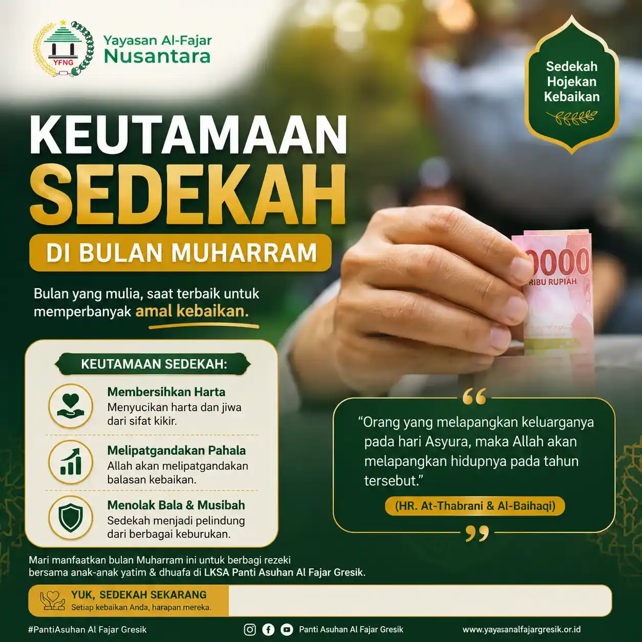 3 Keutamaan Sedekah Bulan Muharram Bagi Umat Muslim