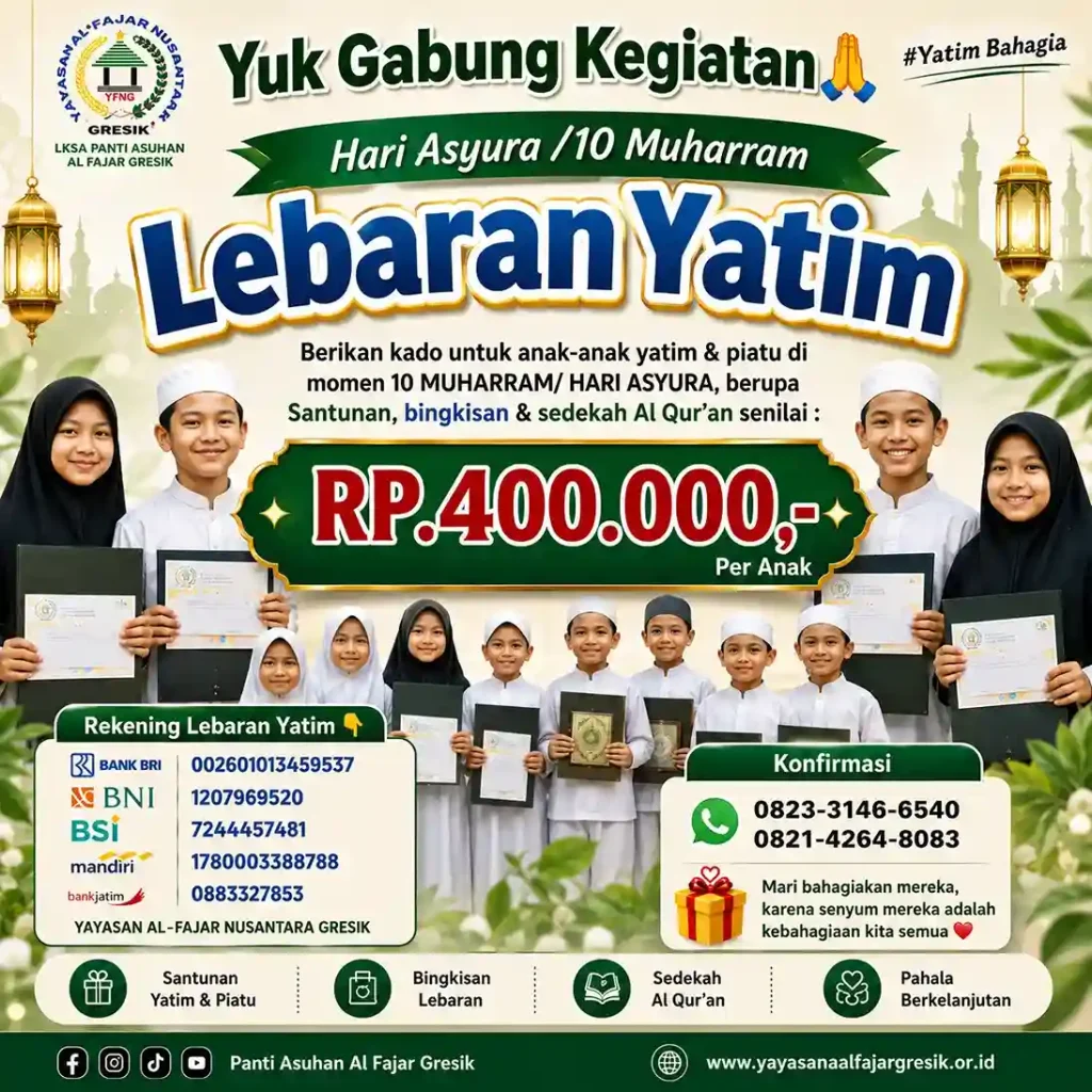 Lebaran Yatim Al Fajar Gresik Raih Berkah 10 Muharram