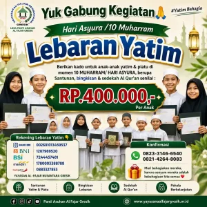 Lebaran Yatim Al Fajar Gresik Raih Berkah 10 Muharram