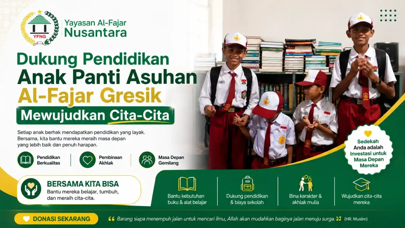 Dukung Pendidikan Anak Panti Asuhan Al-Fajar Gresik Mewujudkan Cita-Cita